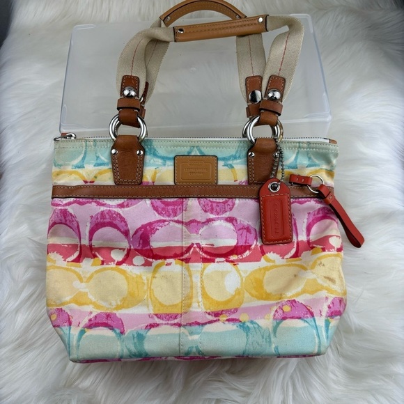 COACH VINTAGE HAMPTON HOBO HAWAIIAN STYLE HANDBAG - Picture 1 of 7